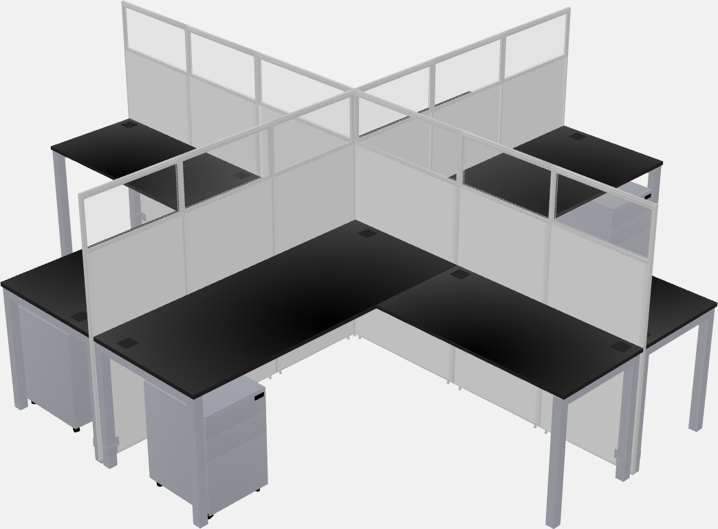 Cubicoli condivisi a forma di l