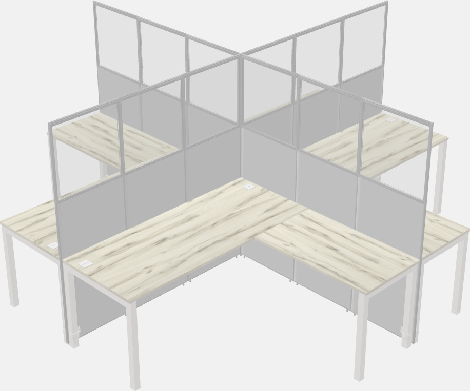 Cubicoli condivisi a forma di l