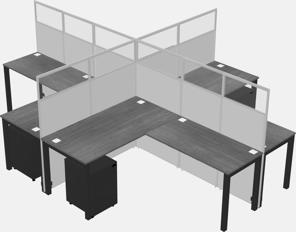 Cubicoli condivisi a forma di l