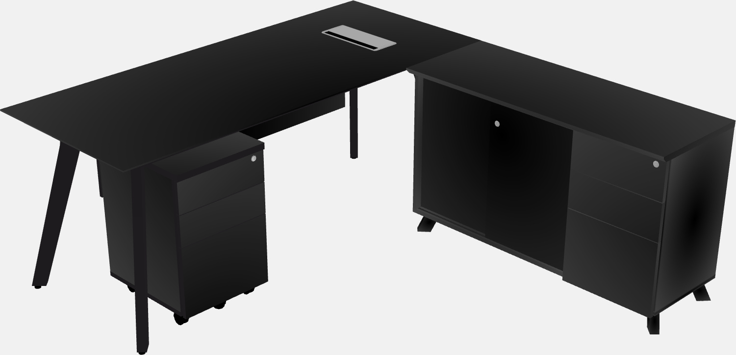 L-shaped desk