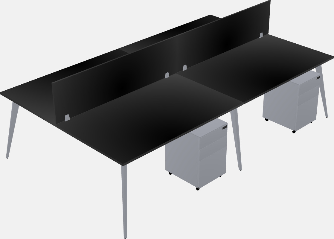 Shared office desk system