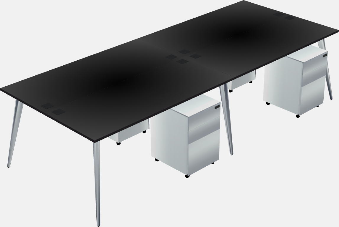 Shared office desk system