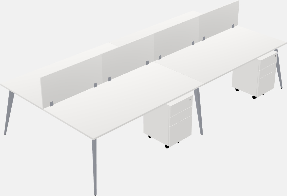 Shared office desk system