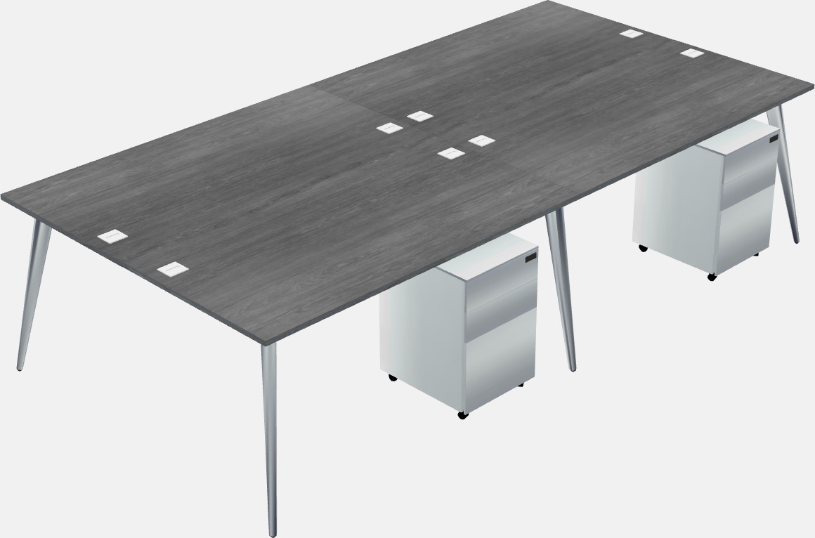 Shared office desk system