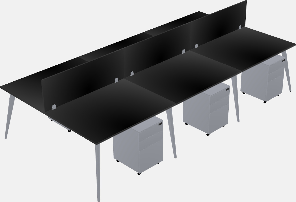 Shared office desk system