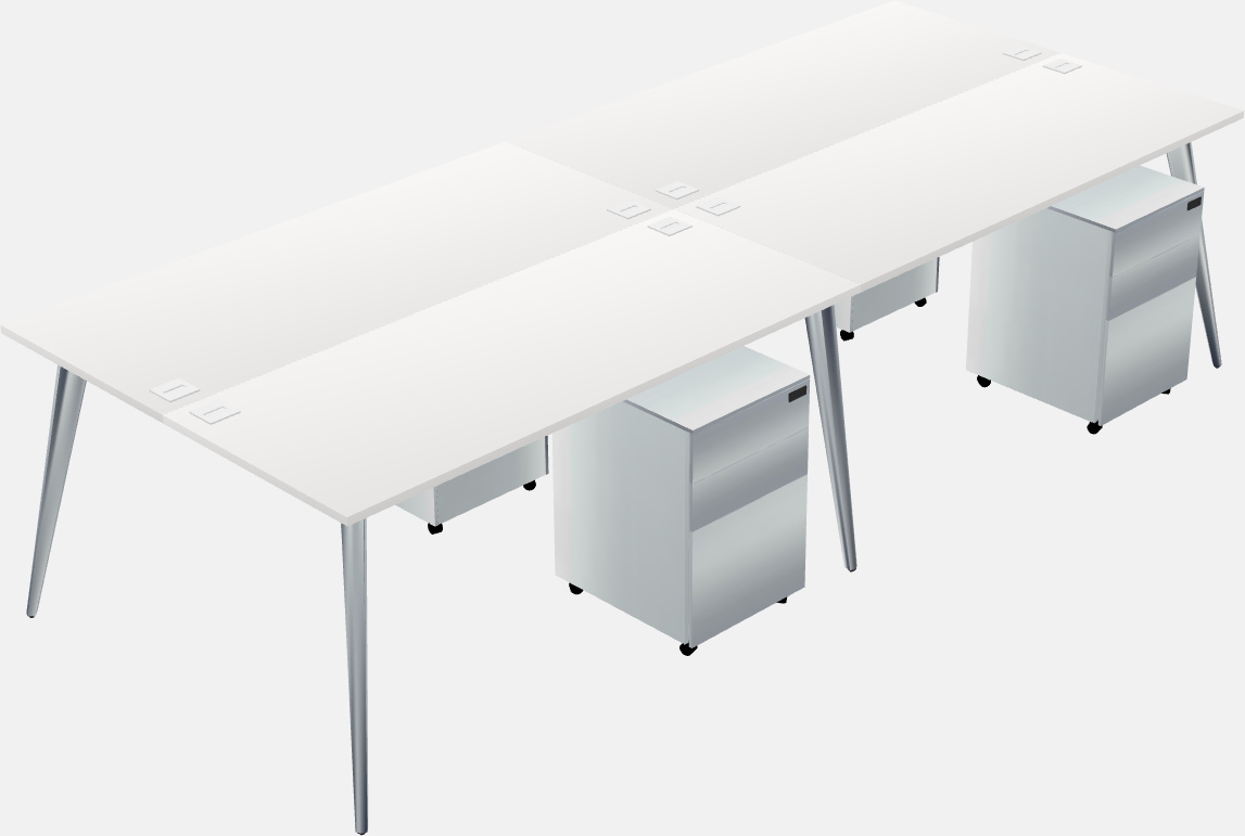 Shared office desk system