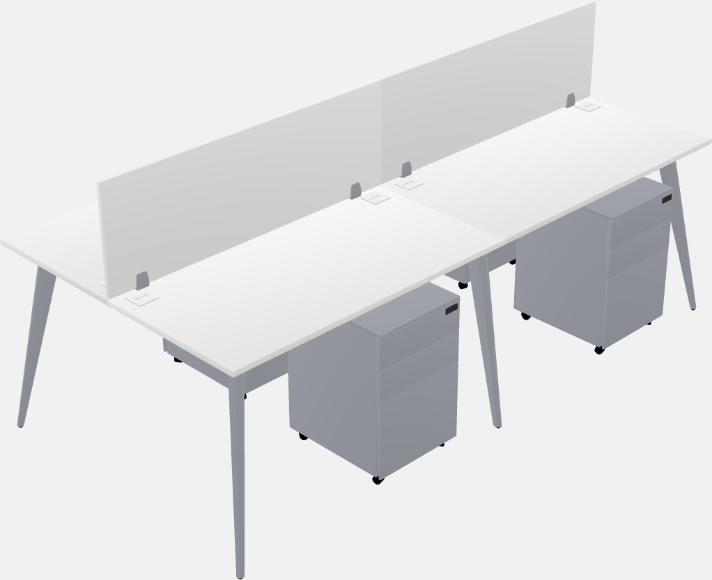 Shared office desk system