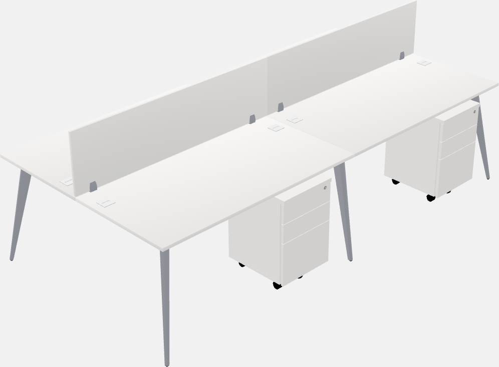 Shared office desk system