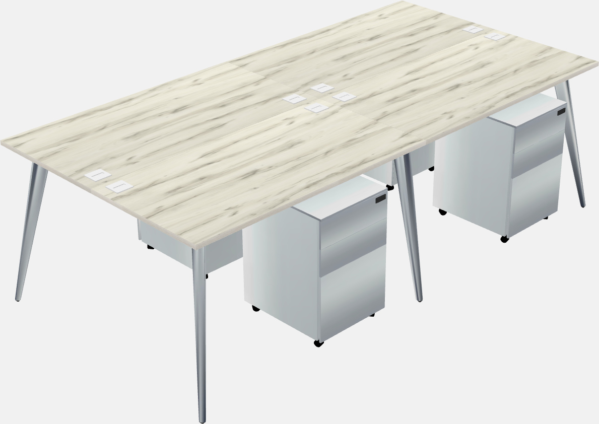 Shared office desk system