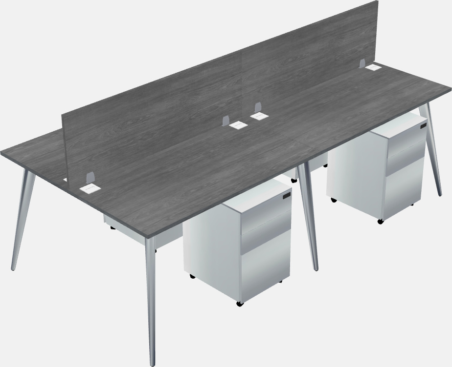 Shared office desk system