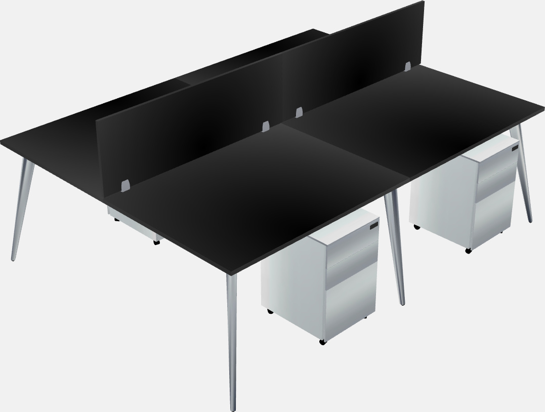 Shared office desk system