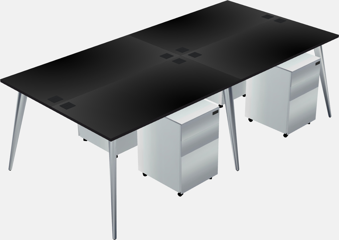 Shared office desk system