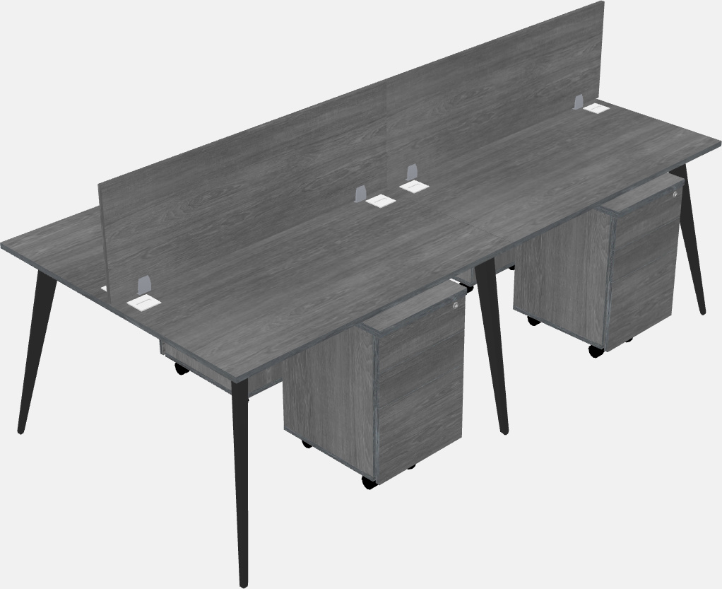 Shared office desk system