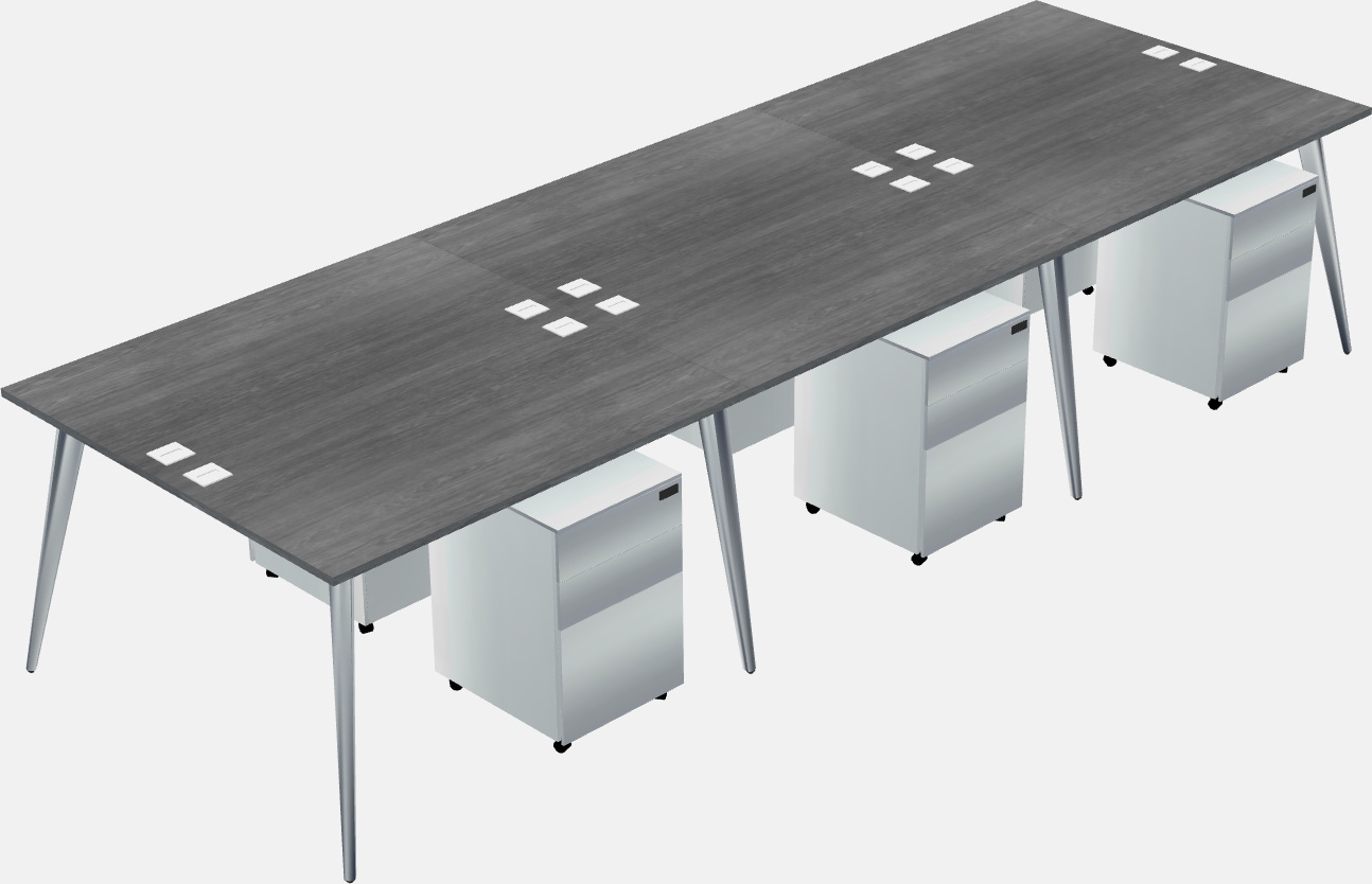 Shared office desk system