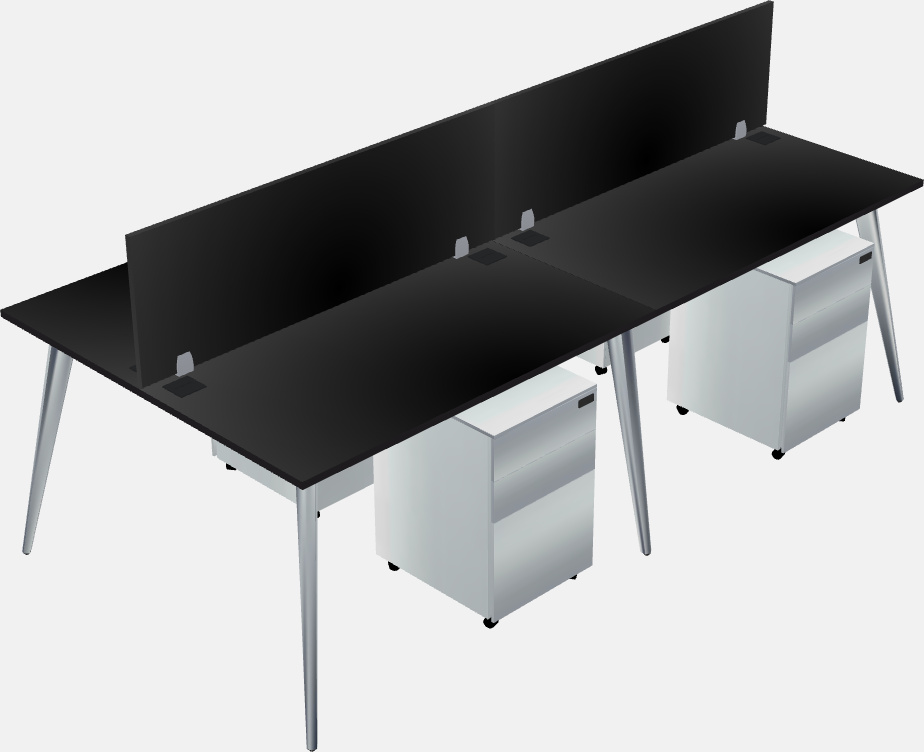 Shared office desk system