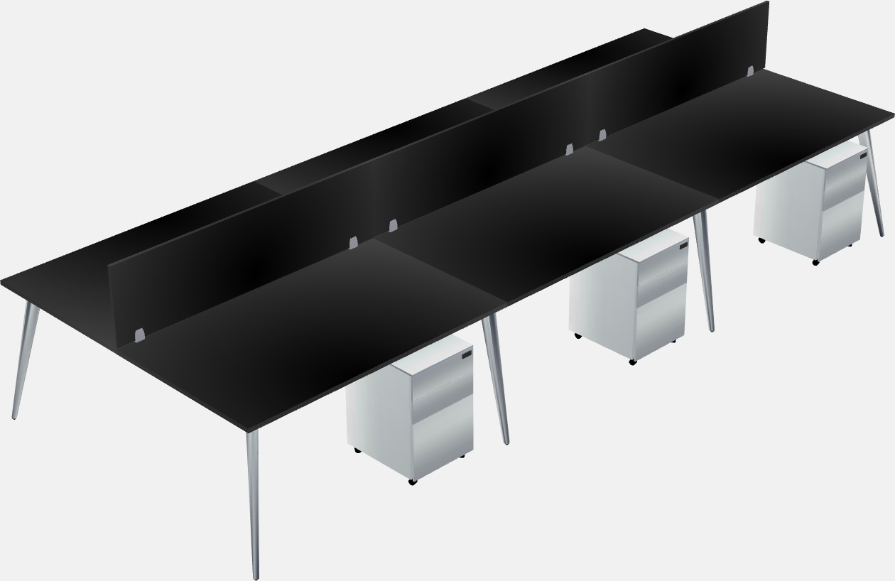 Shared office desk system