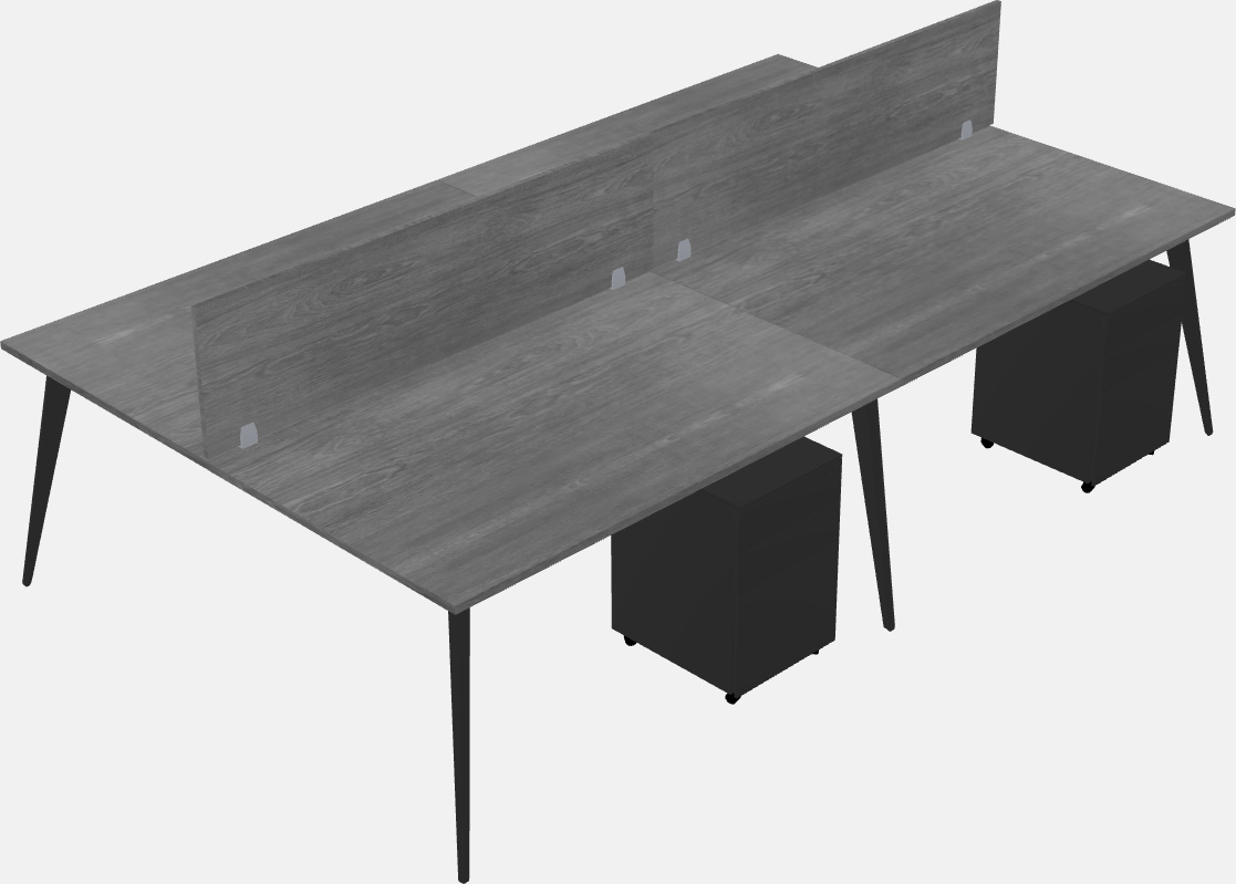 Shared office desk system