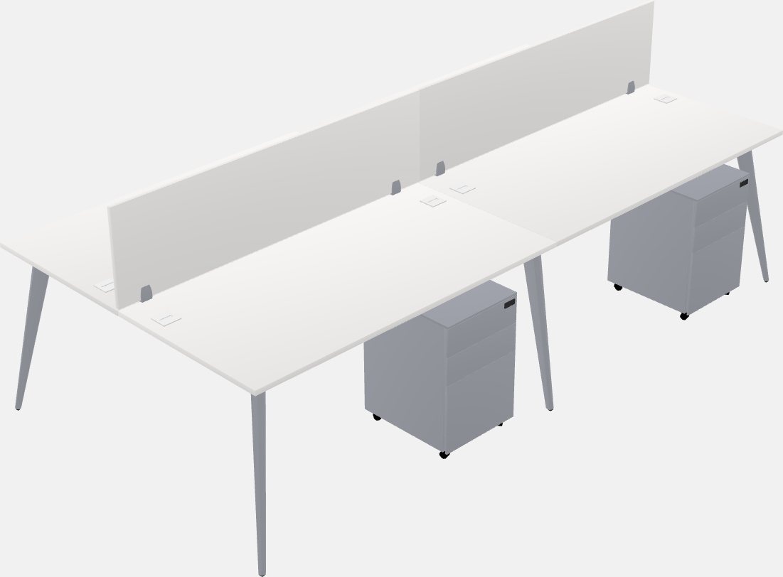 Shared office desk system