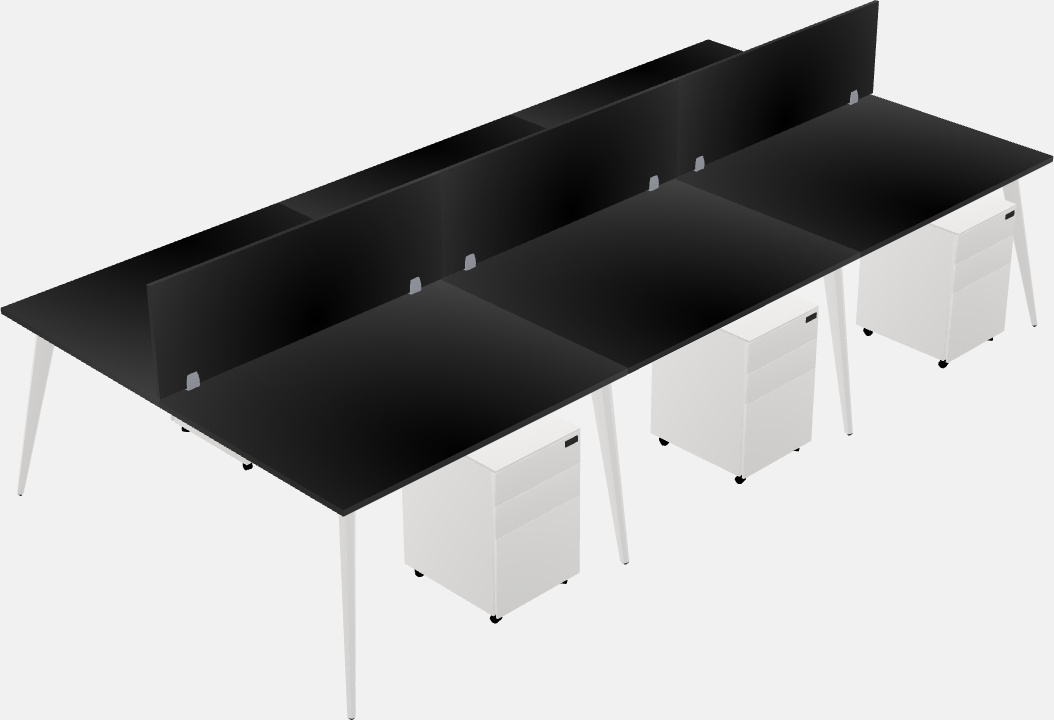 Shared office desk system