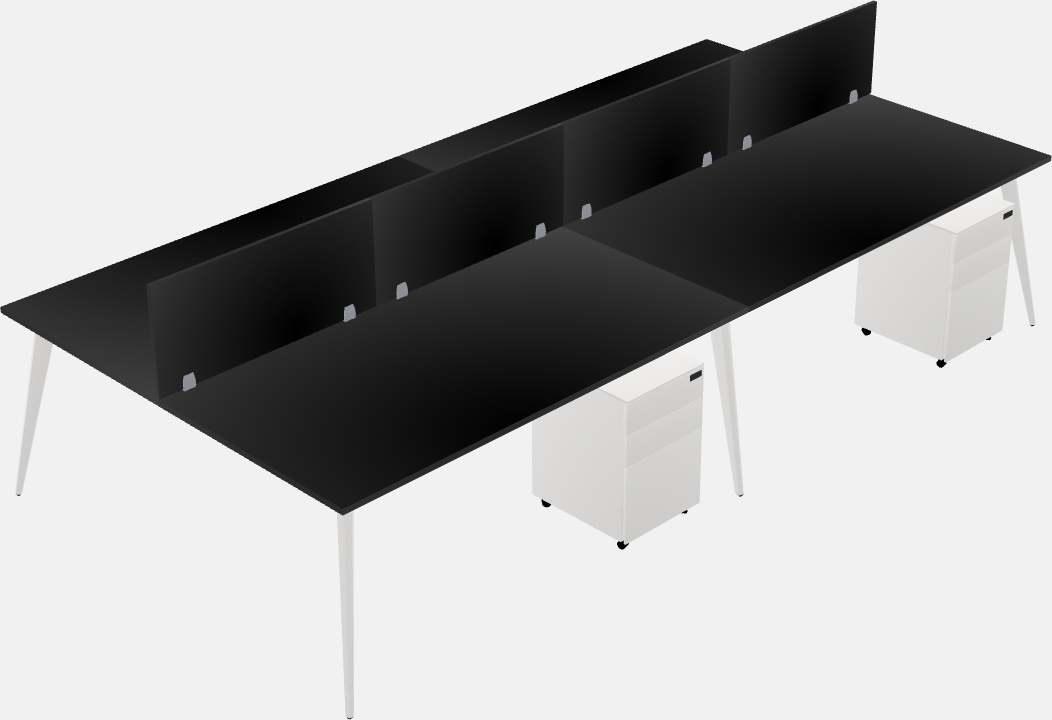 Shared office desk system