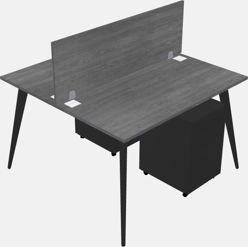 Shared office desk system