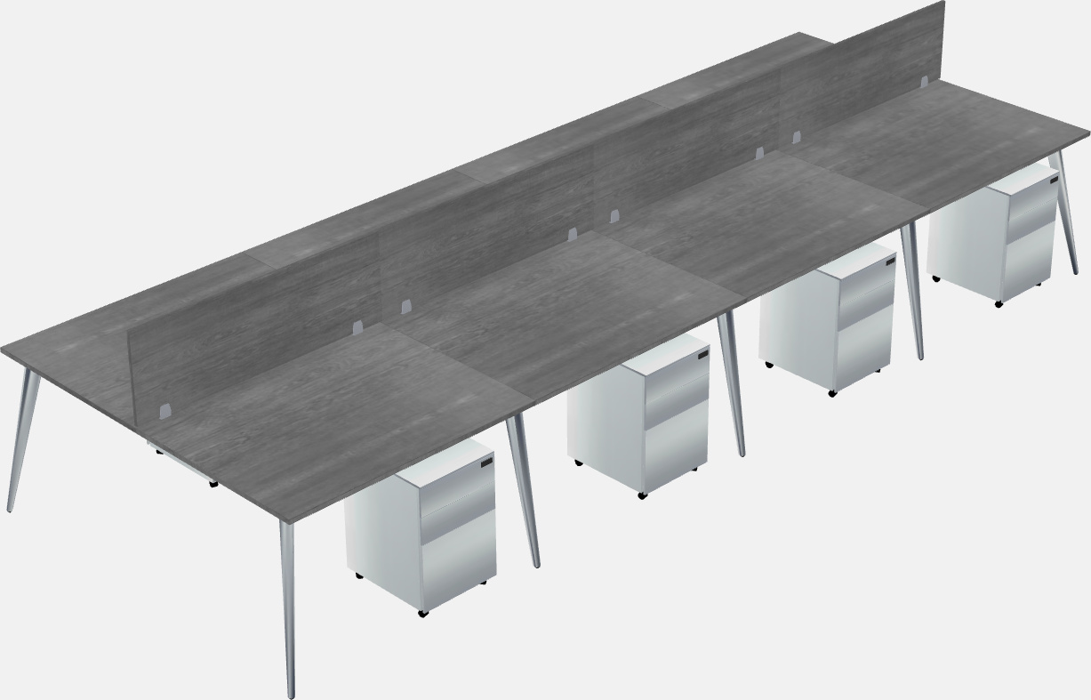 Shared office desk system