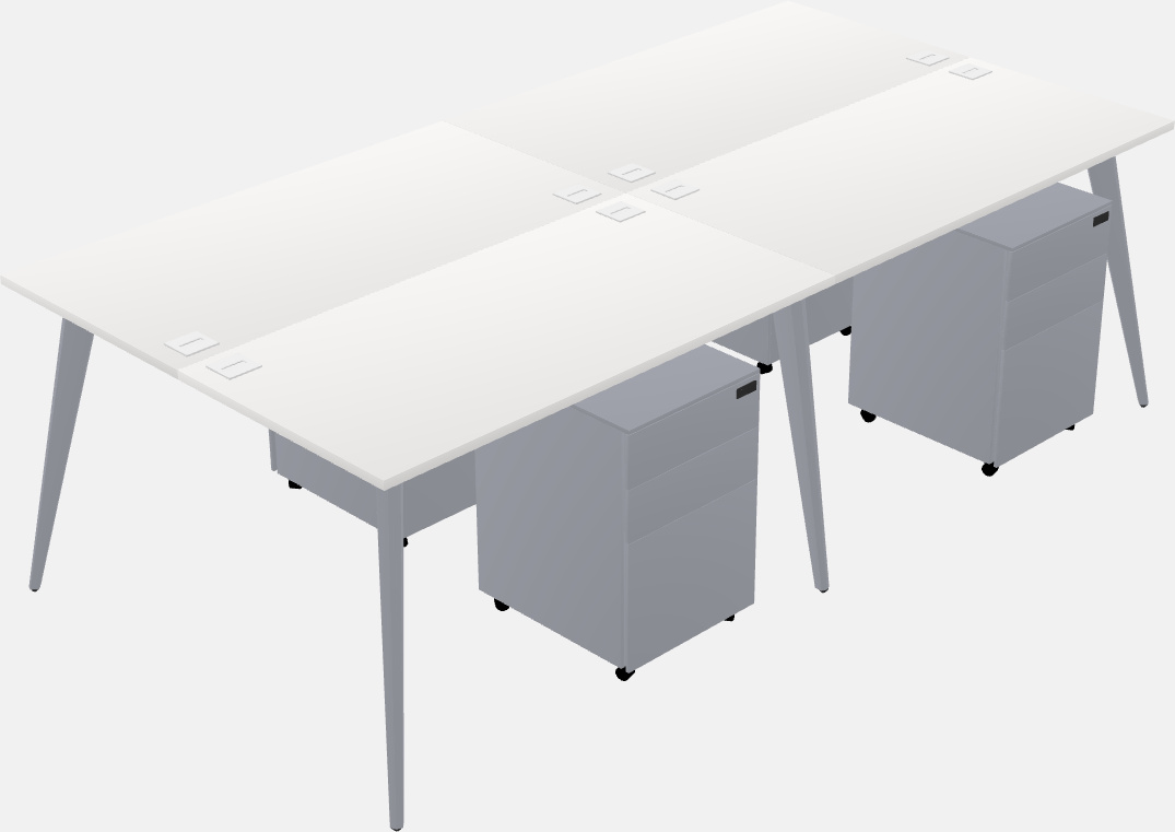 Shared office desk system