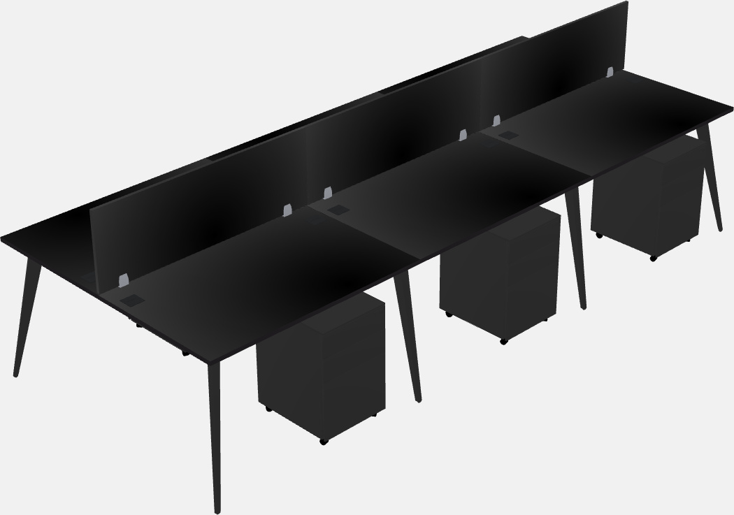 Shared office desk system