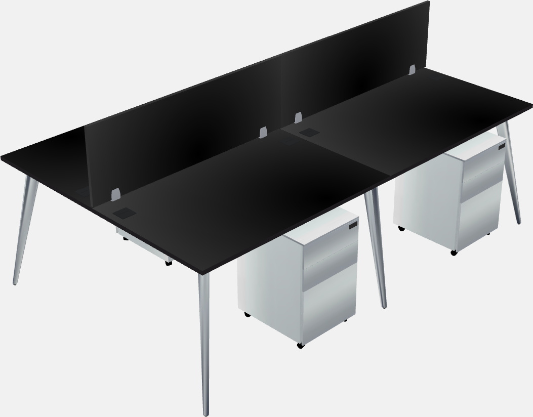 Shared office desk system