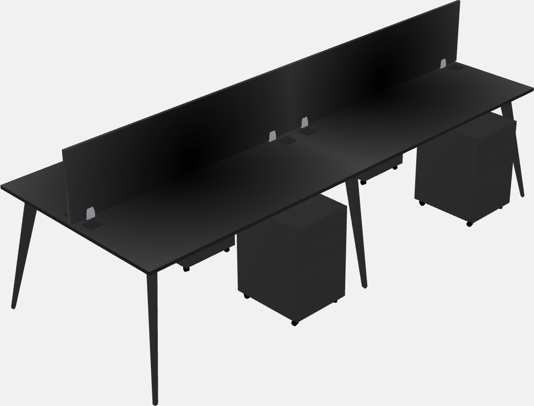 Shared office desk system