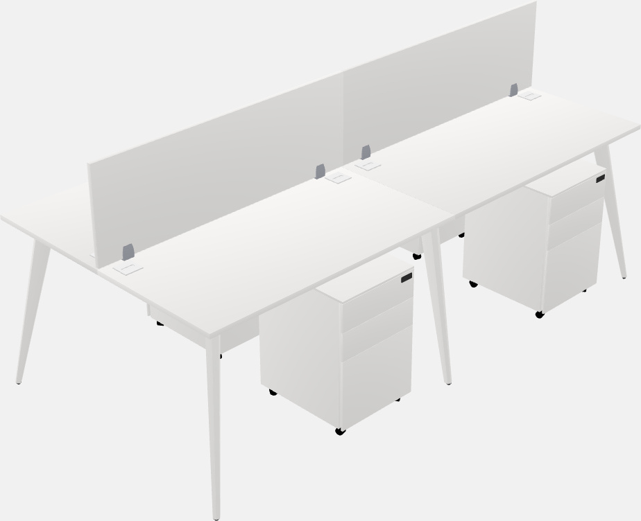 Shared office desk system