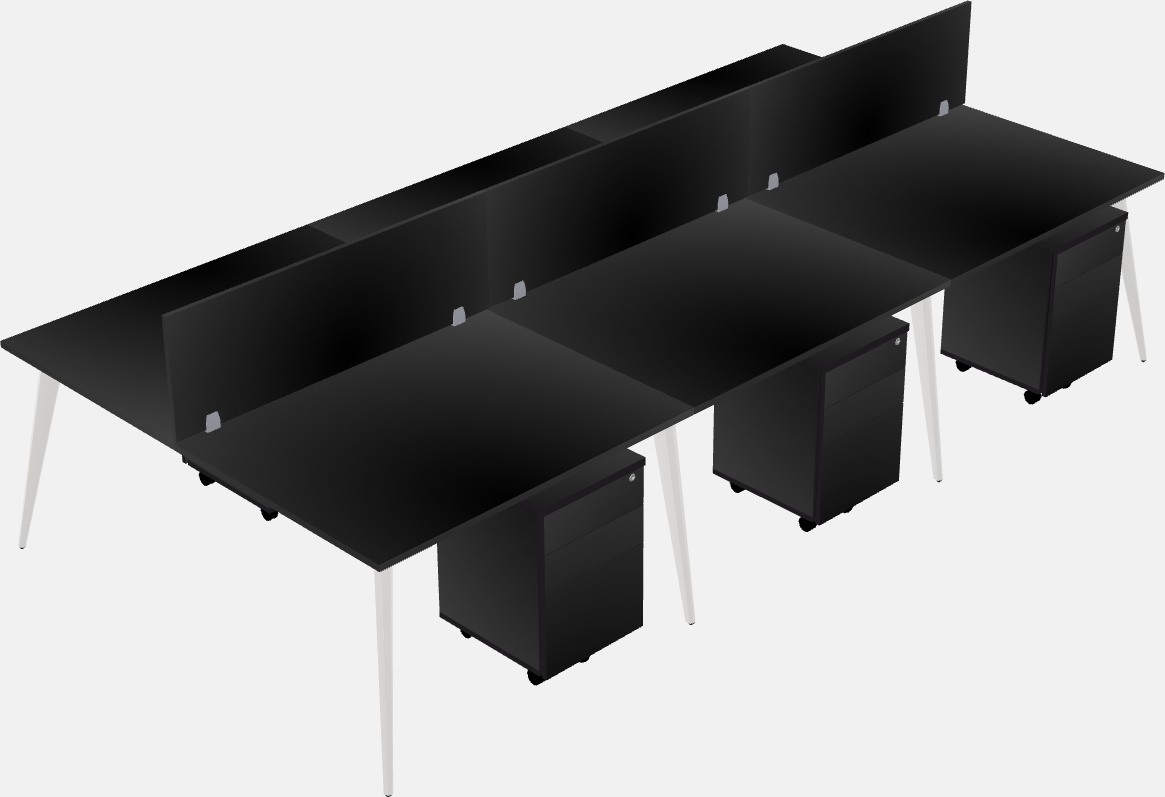 Shared office desk system