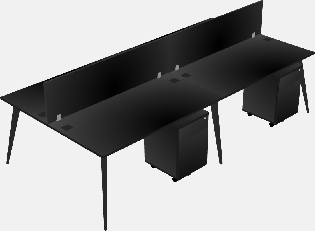 Shared office desk system