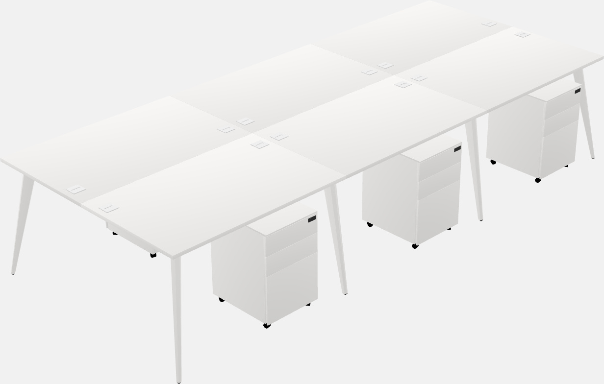 Shared office desk system