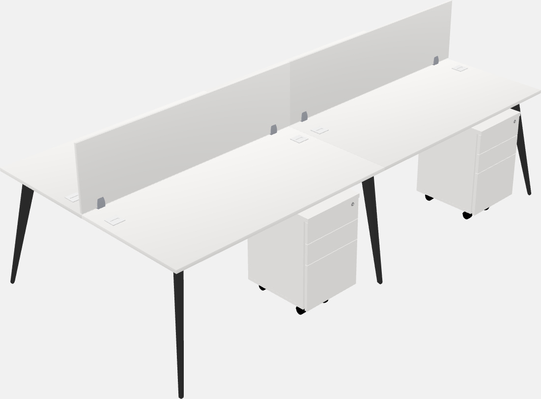 Shared office desk system