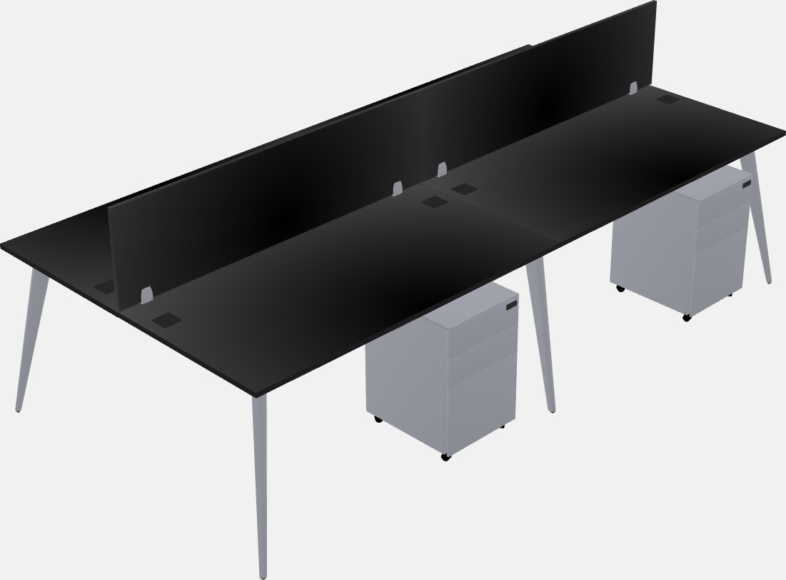 Shared office desk system