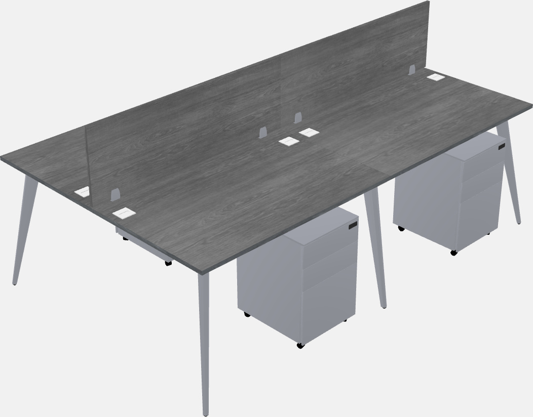 Shared office desk system