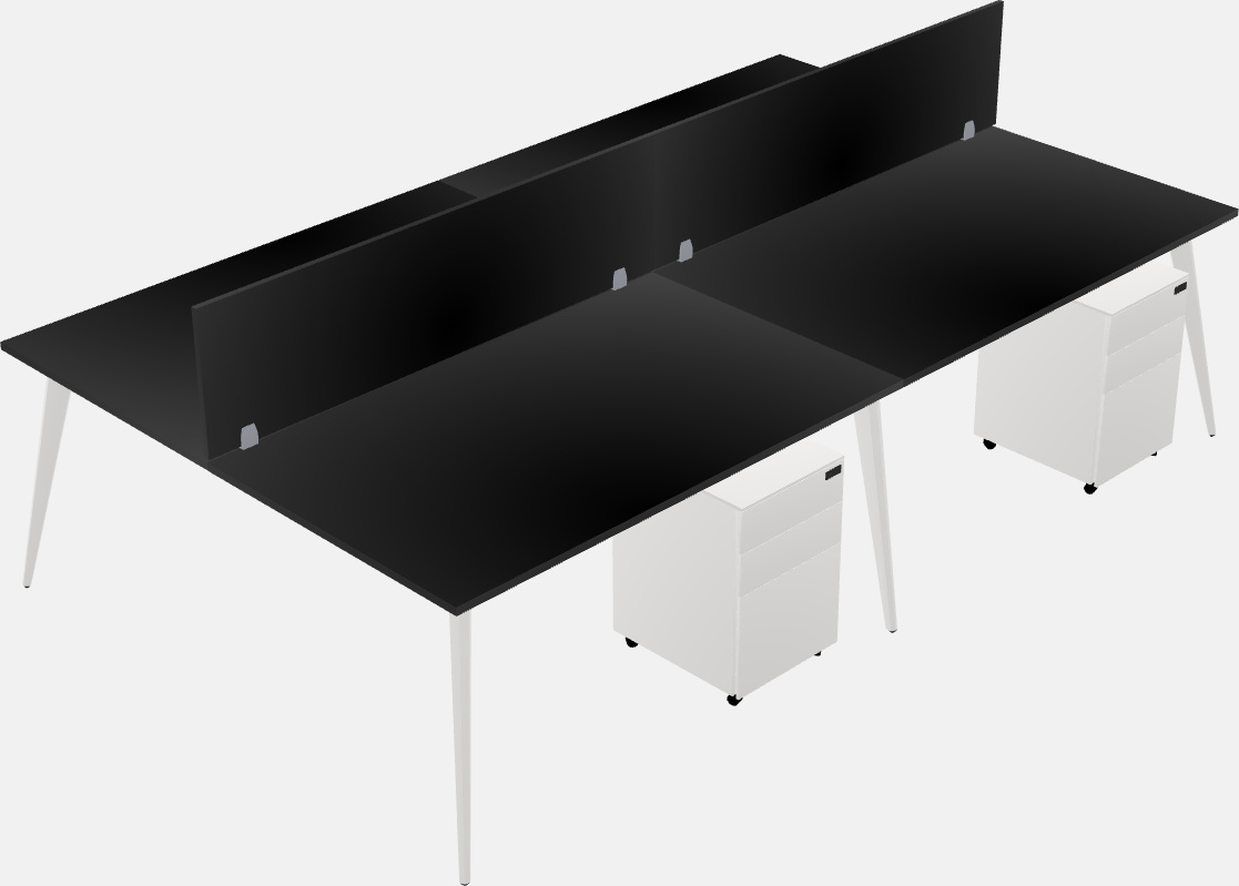 Shared office desk system