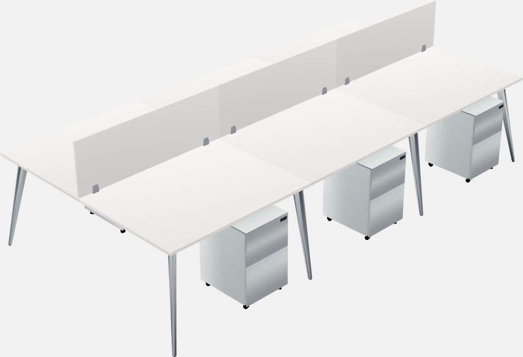 Shared office desk system