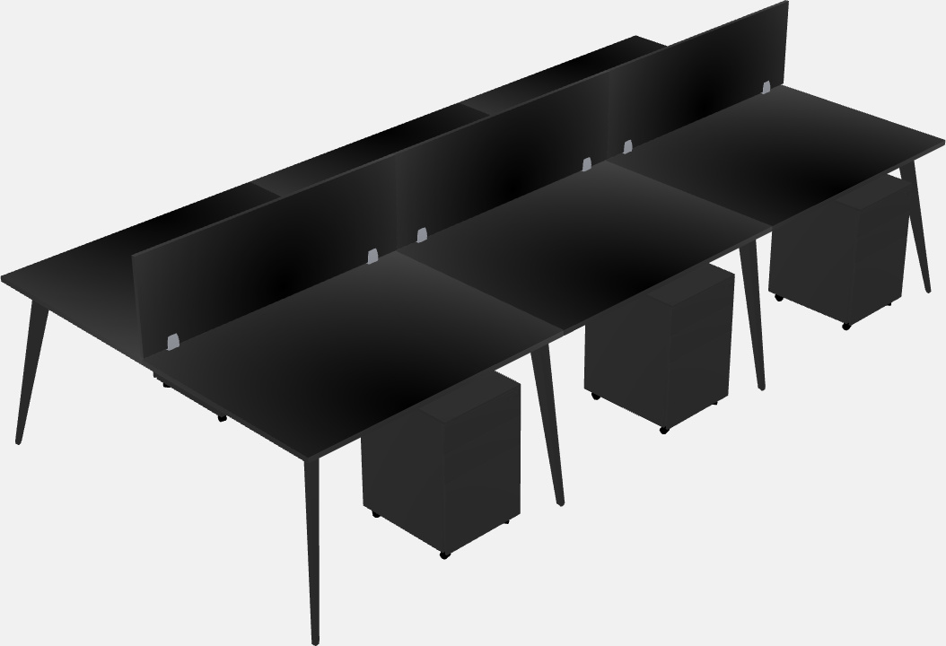 Shared office desk system