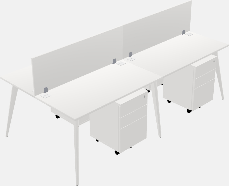 Shared office desk system