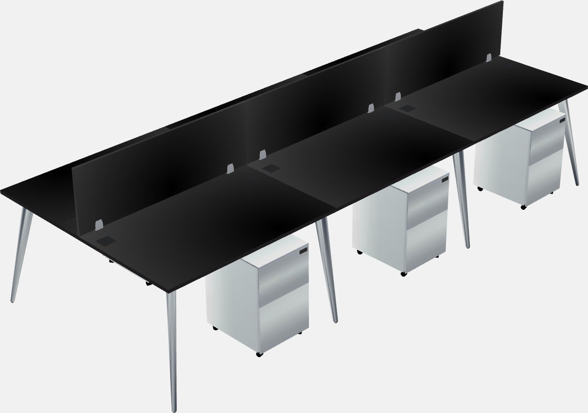 Shared office desk system