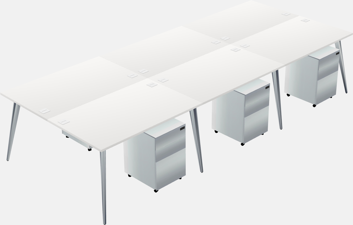 Shared office desk system