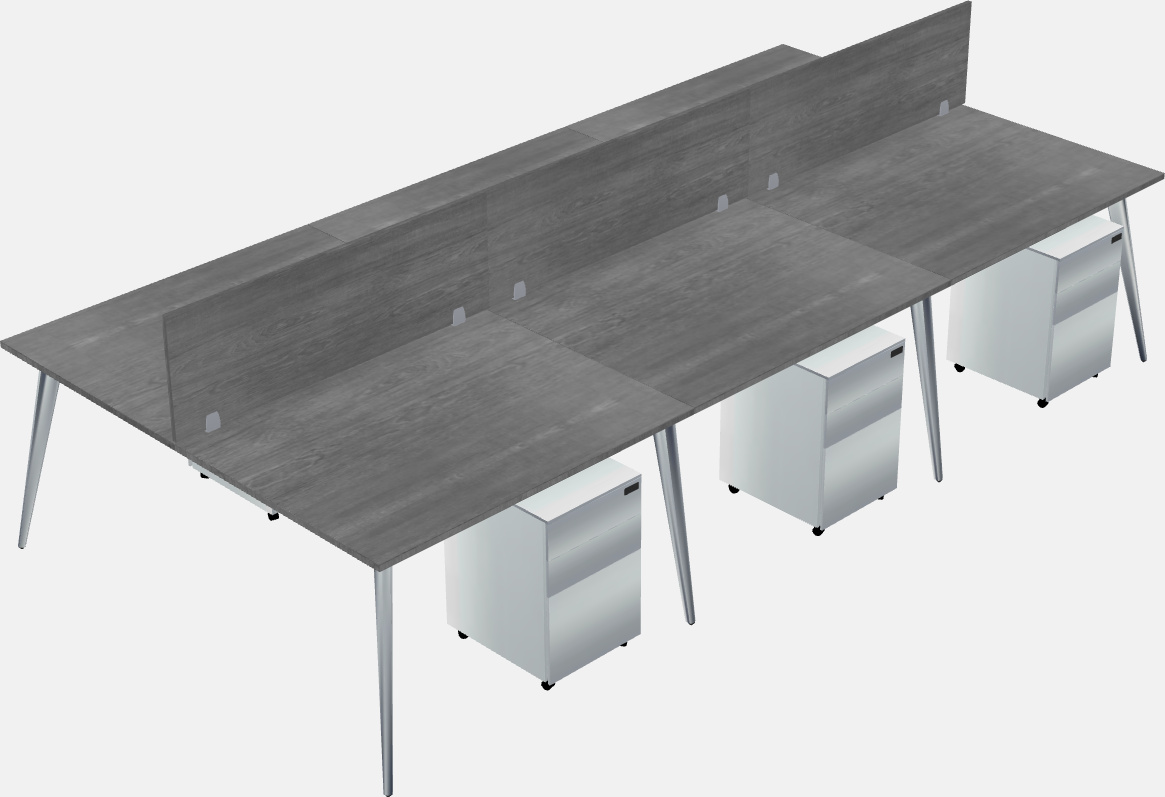 Shared office desk system