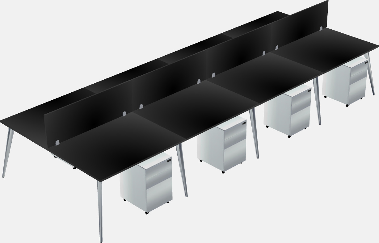 Shared office desk system