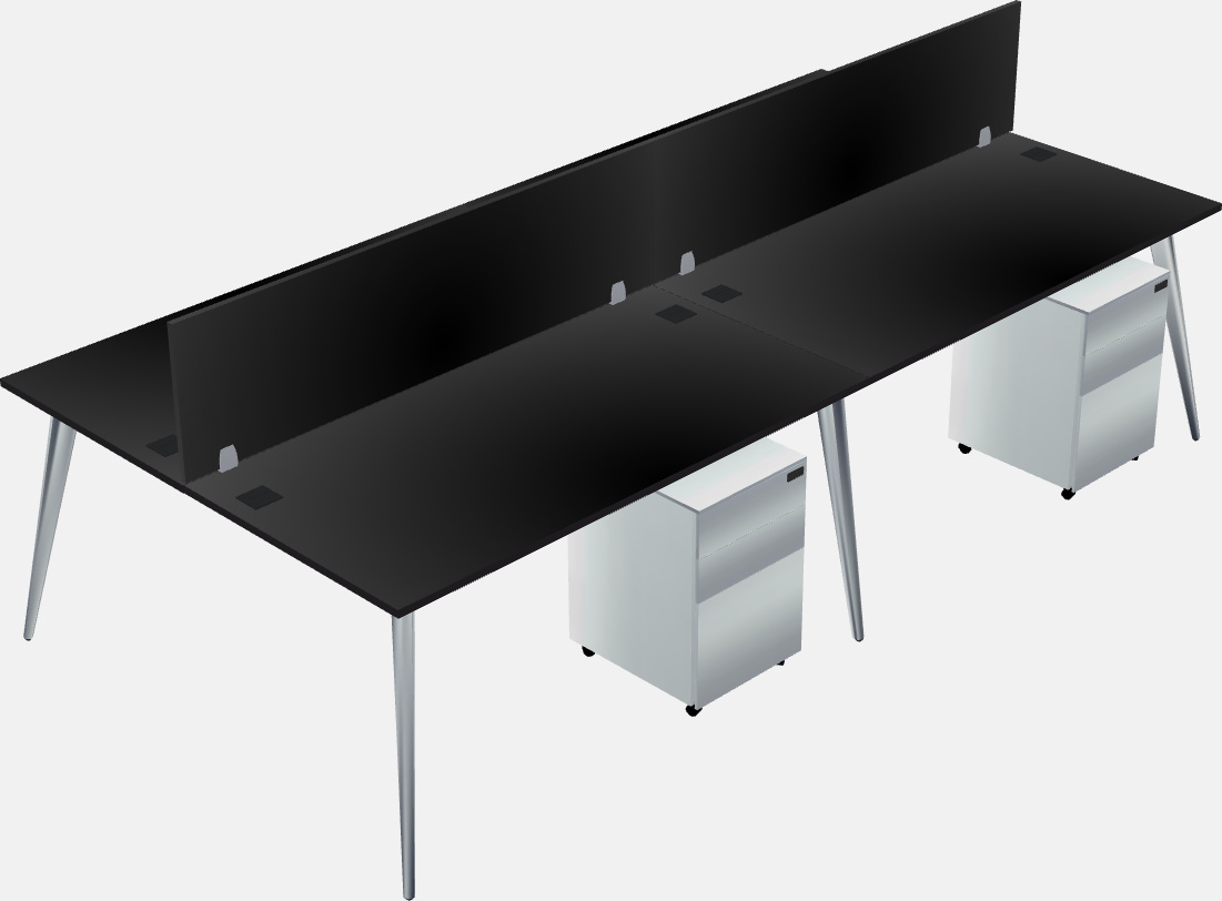 Shared office desk system