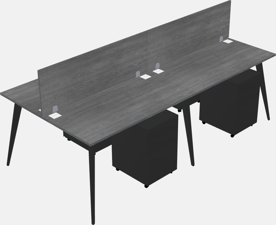 Shared office desk system