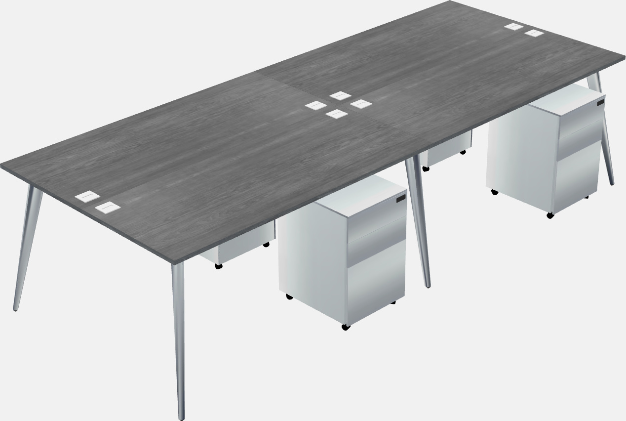 Shared office desk system