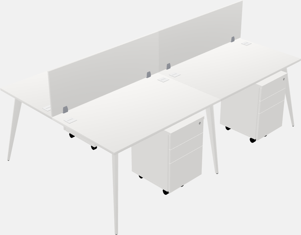 Shared office desk system