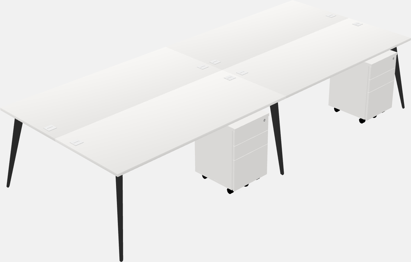 Shared office desk system